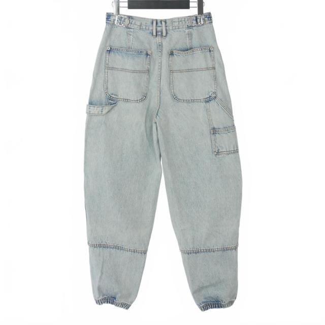 【中古】アレキサンダーワン ALEXANDER WANG 22SS ダブルフロント カーペンタージーンズ デニムワイド カーゴパンツ_3