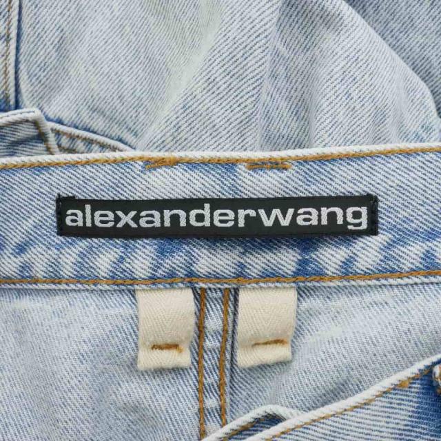 【中古】アレキサンダーワン ALEXANDER WANG 22SS ダブルフロント カーペンタージーンズ デニムワイド カーゴパンツ_6