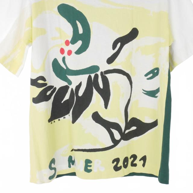 【中古】マルニ MARNI 21SS Tシャツ カットソー 半袖 プリント コットン 38 マルチカラー THJEL32EPV USCR60_2