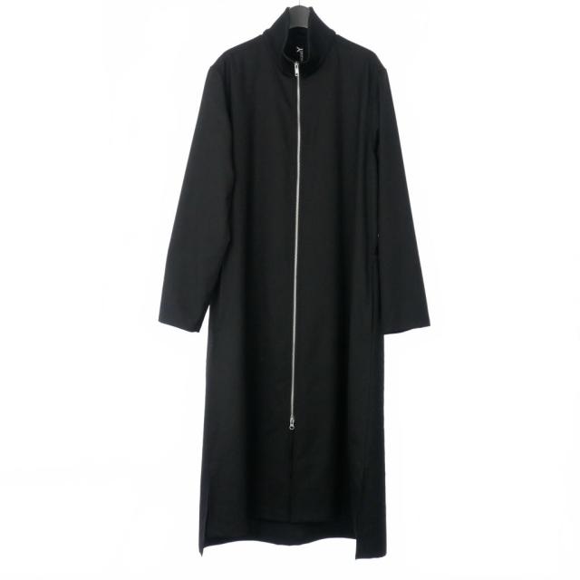 【中古】グラウンドワイ ヨウジヤマモト GroundY 24SS ギャバジン ジップアップ ロングシャツ ブルゾン ダブルジップ