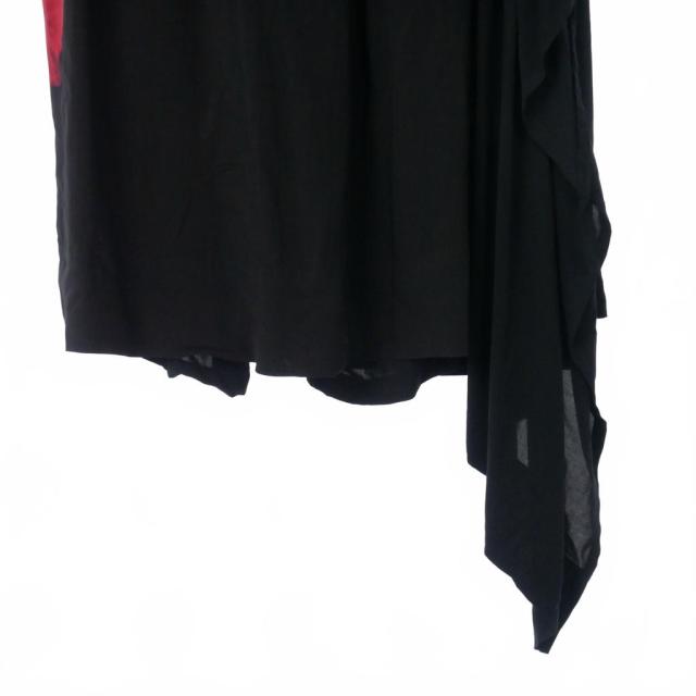 【中古】ヨウジヤマモト YOHJI YAMAMOTO ブラックスキャンダル 20SS アートプリント レイヤード ラップドレープパンツ_6
