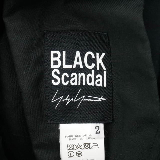 【中古】ヨウジヤマモト YOHJI YAMAMOTO ブラックスキャンダル 20SS アートプリント レイヤード ラップドレープパンツ_7