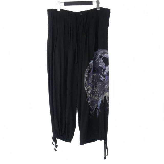 【中古】ヨウジヤマモト ブラックスキャンダル 19AW 朝倉優佳 ガラスの時代 バルーン ワイドパンツ スラックス 3 黒