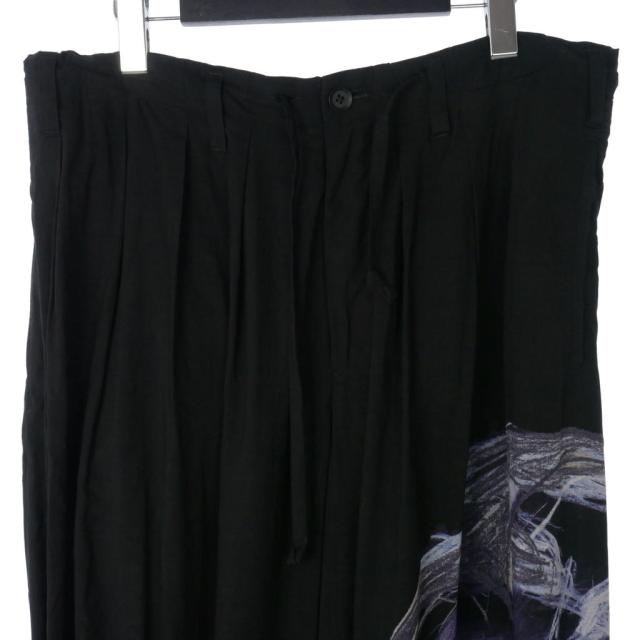 【中古】ヨウジヤマモト ブラックスキャンダル 19AW 朝倉優佳 ガラスの時代 バルーン ワイドパンツ スラックス 3 黒_1