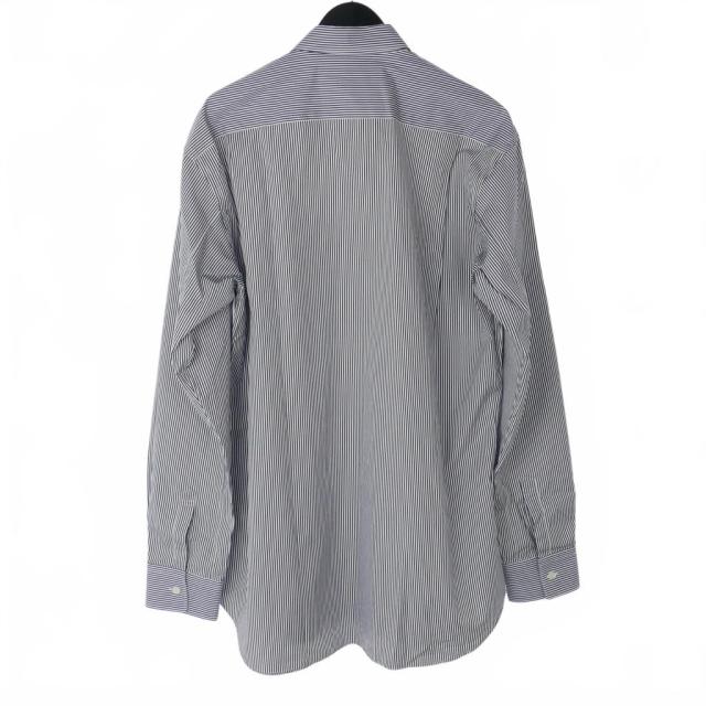【中古】コムデギャルソンシャツ COMME des GARCONS SHIRT マルチストライプ シャツ 長袖 コットン M 青 ブルー_3