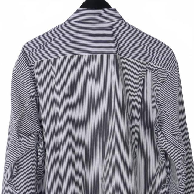 【中古】コムデギャルソンシャツ COMME des GARCONS SHIRT マルチストライプ シャツ 長袖 コットン M 青 ブルー_4