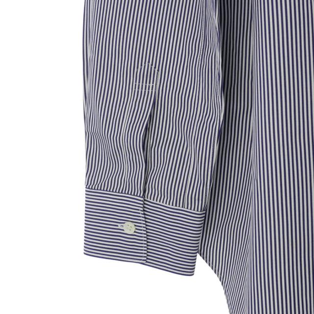 【中古】コムデギャルソンシャツ COMME des GARCONS SHIRT マルチストライプ シャツ 長袖 コットン M 青 ブルー_6