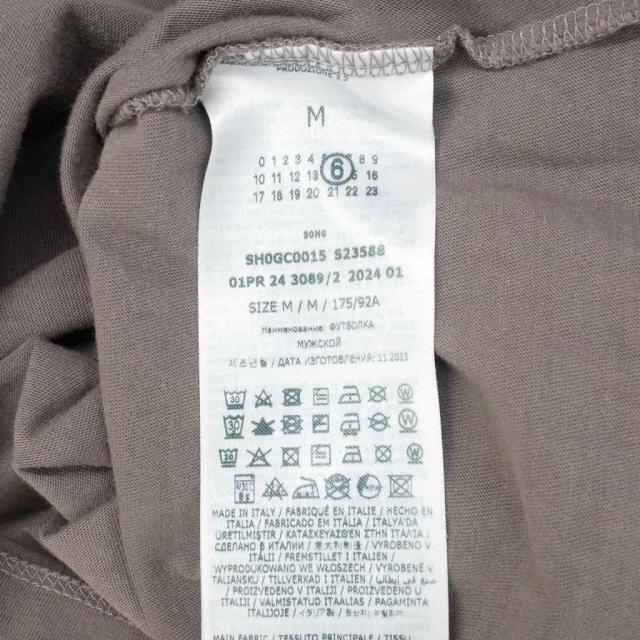 【中古】エムエムシックス メゾンマルジェラ MM6 24SS キャット カレンダーロゴ プリント Tシャツ 半袖 M 茶_8
