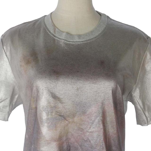 【中古】メゾンマルジェラ Maison Margiela 14AW メタリック モナリザ プリント Tシャツ カットソー 半袖 XS シルバー_1