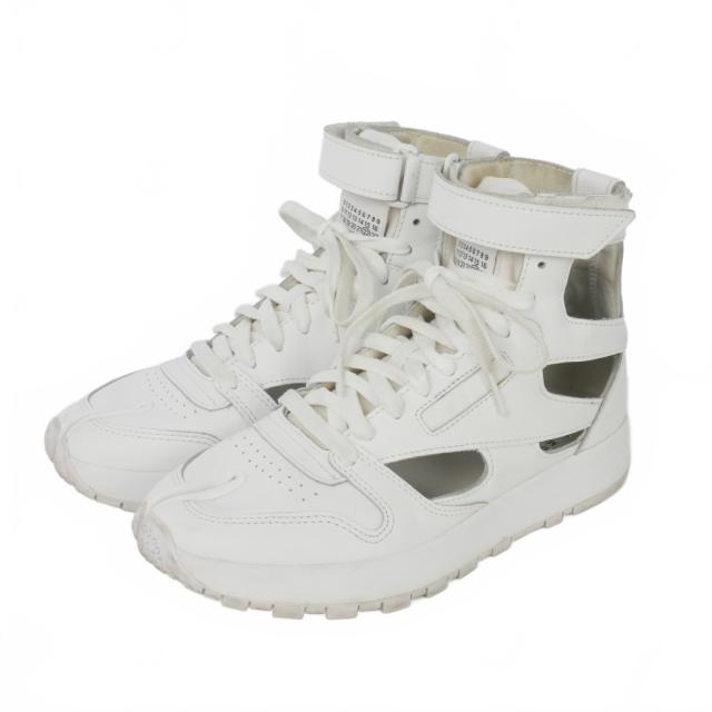 【中古】メゾンマルジェラ Maison Margiela × リーボック Classic Leather Tabi High スニーカー 足袋 25?p 白