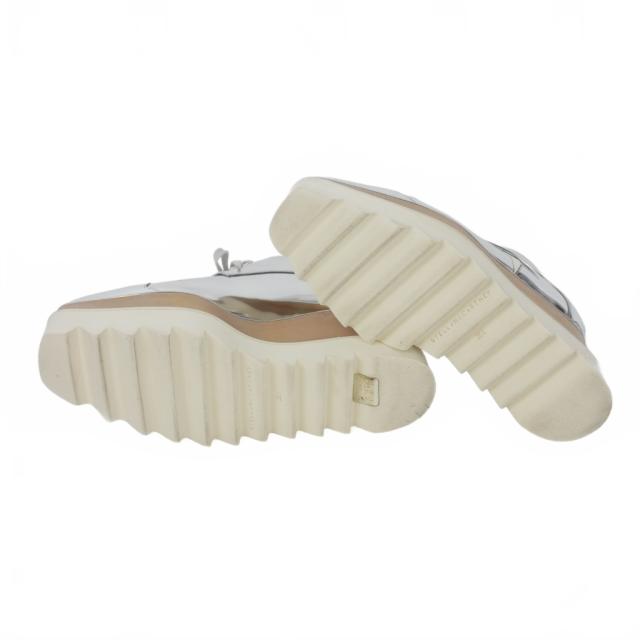 【中古】ステラマッカートニー STELLA McCARTNEY エリス スター プラットフォーム シューズ ローファー 38.5 シルバー レディース_6