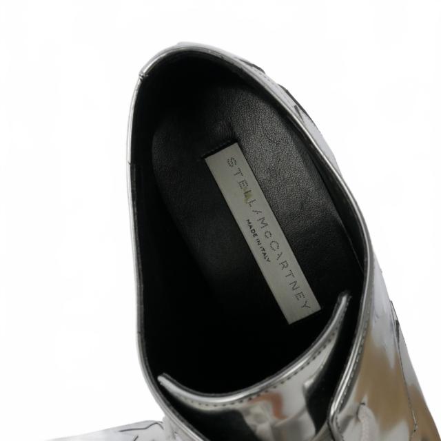 【中古】ステラマッカートニー STELLA McCARTNEY エリス スター プラットフォーム シューズ ローファー 38.5 シルバー レディース_7