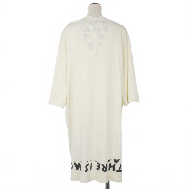 【中古】メゾンマルジェラ MM6 エイズプリント Tシャツ カットソー オーバーサイズ 半袖 Sサイズ オフホワイト 白_1
