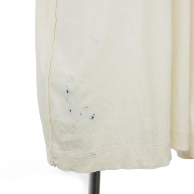 【中古】メゾンマルジェラ MM6 エイズプリント Tシャツ カットソー オーバーサイズ 半袖 Sサイズ オフホワイト 白_2