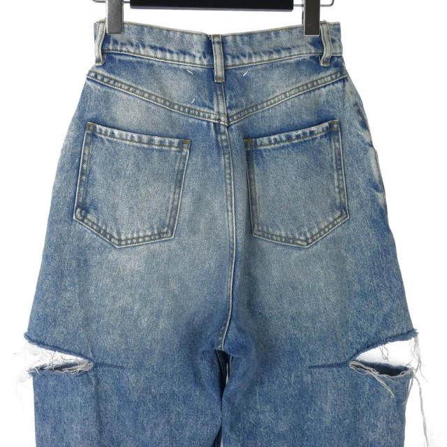 【中古】メゾンマルジェラ Maison Margiela 21SS スラッシュディテール デニムパンツ ワイド 38 水色_5
