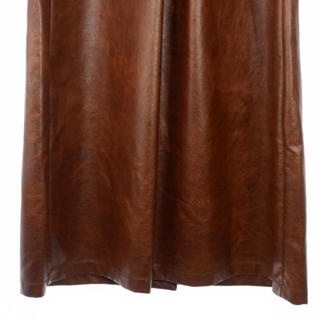 【中古】アメリヴィンテージ Ameri VINTAGE 23AW CRASH FAKE LEATHER COAT フェイクレザーコート ロング丈 M 茶_6