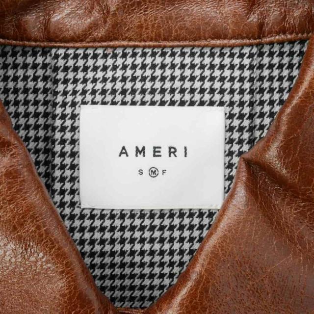 【中古】アメリヴィンテージ Ameri VINTAGE 23AW CRASH FAKE LEATHER COAT フェイクレザーコート ロング丈 M 茶_7