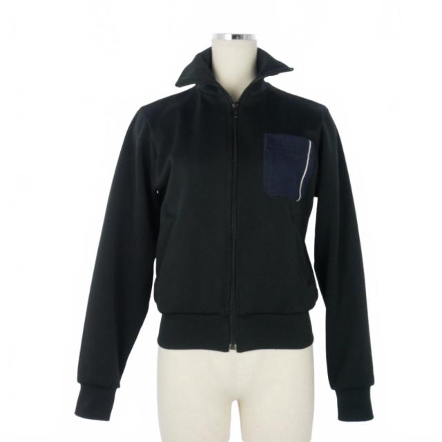 【中古】コムデギャルソン COMME des GARCONS 09AW ポケット切替 ジャージー トラックジャケット ブルゾン S 黒