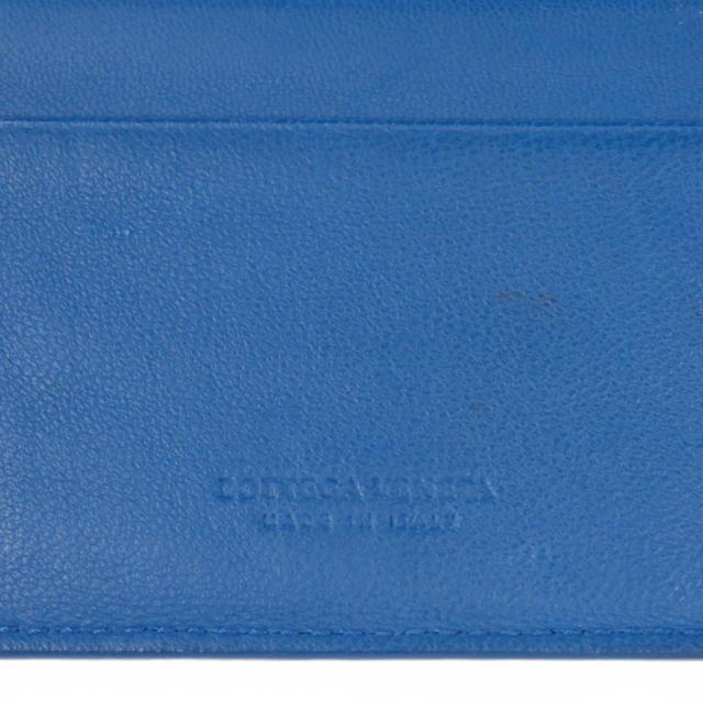 【中古】ボッテガヴェネタ BOTTEGA VENETA イントレチャート マネークリップ カードケース 札入れ 黒 ブラック ブルー_4