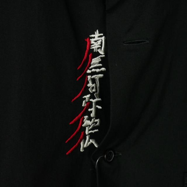 【中古】ヨウジヤマモトノアール YOHJI YAMAMOTO NOIR B Yohji Yamamoto18SS 南無阿弥陀仏シャツ 長袖 3 黒 NR-B72-010_3