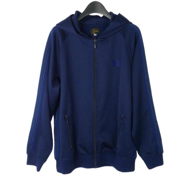 【中古】ニードルス ニードルズ 24SS 別注 トラックジップパーカー フーディ サイドライン M ネイビー 紺