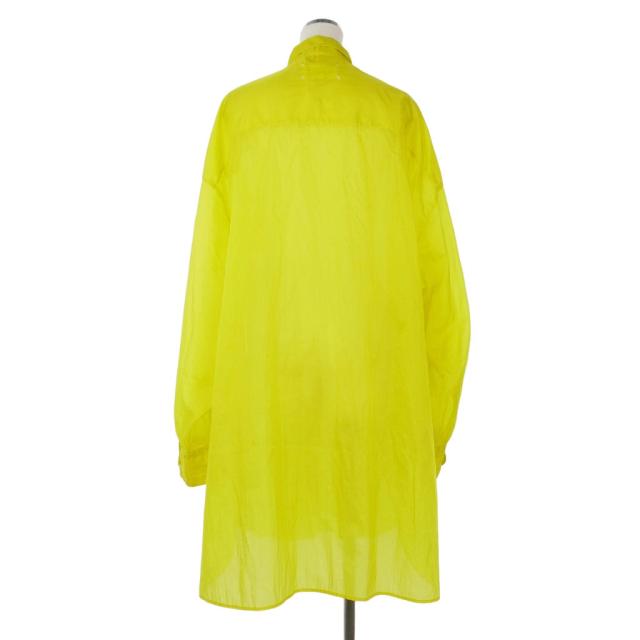 【中古】メゾンマルジェラ Maison Margiela 19SS ナイロン シャツ オーバーサイズ 長袖 ロング丈 XS 黄色_1