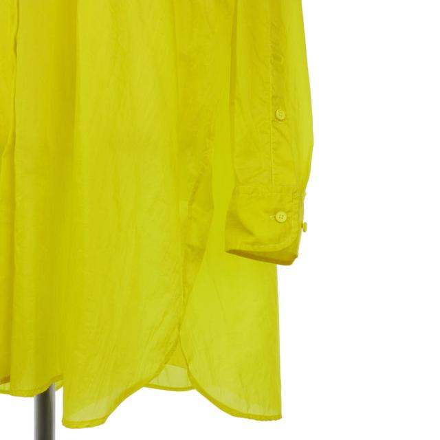【中古】メゾンマルジェラ Maison Margiela 19SS ナイロン シャツ オーバーサイズ 長袖 ロング丈 XS 黄色_3