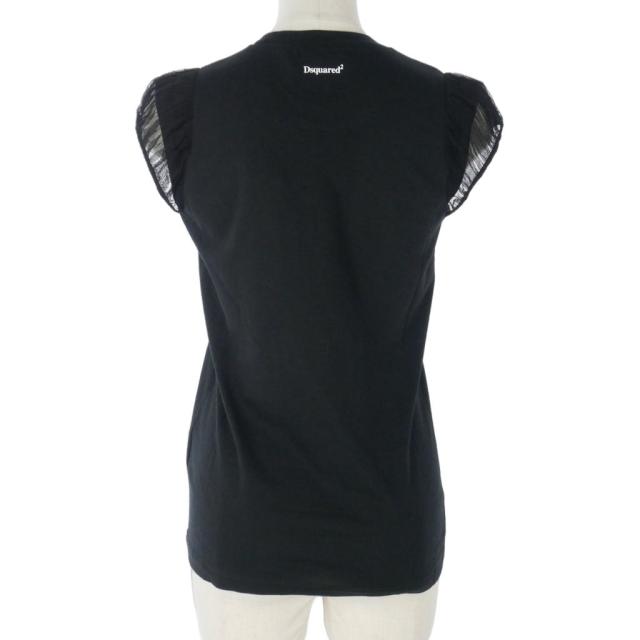【中古】未使用品 ディースクエアード DSQUARED2 22SS Cap Sleeves Cool TeeＴシャツ カットソー 半袖 XXS 黒_4