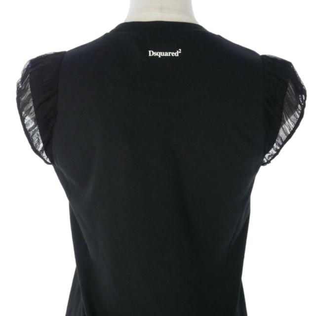 【中古】未使用品 ディースクエアード DSQUARED2 22SS Cap Sleeves Cool TeeＴシャツ カットソー 半袖 XXS 黒_5