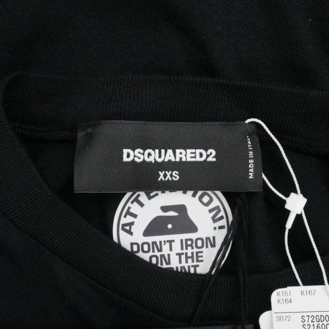 【中古】未使用品 ディースクエアード DSQUARED2 22SS Cap Sleeves Cool TeeＴシャツ カットソー 半袖 XXS 黒_7