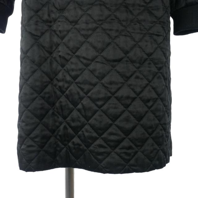 【中古】ドリスヴァンノッテン DRIES VAN NOTEN キルティング ワンピース 長袖 ひざ丈 無地 36 黒 ブラック_3