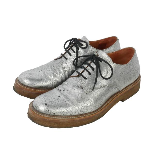 【中古】ドリスヴァンノッテン DRIES VAN NOTEN テクスチャード オックスフォードシューズ 37 シルバー レディース