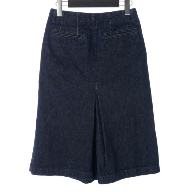 【中古】ドリスヴァンノッテン DRIES VAN NOTEN デニム コットンスカート 膝丈 34 青 インディゴ レディース_3