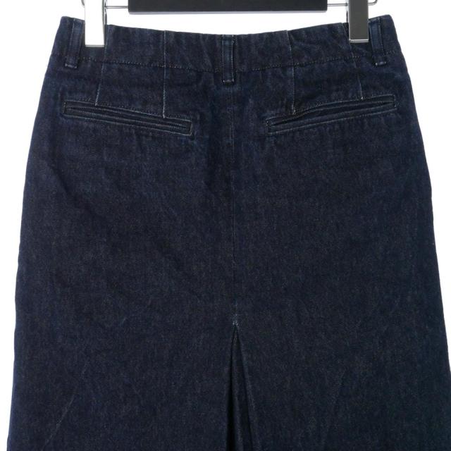 【中古】ドリスヴァンノッテン DRIES VAN NOTEN デニム コットンスカート 膝丈 34 青 インディゴ レディース_4