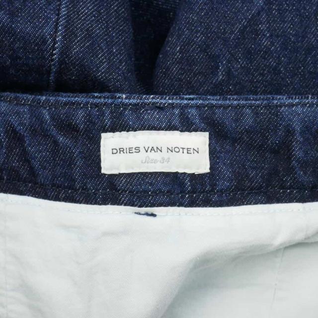 【中古】ドリスヴァンノッテン DRIES VAN NOTEN デニム コットンスカート 膝丈 34 青 インディゴ レディース_6