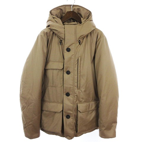 【中古】ウールリッチ WOOLRICH THE TETON フーデッド ダウンジャケット WOCPS2578 ベージュ系 USサイズ M メンズ