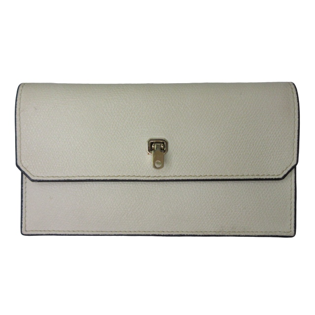中古】ヴァレクストラ Valextra ウォレット 長財布 オフホワイト 91919  