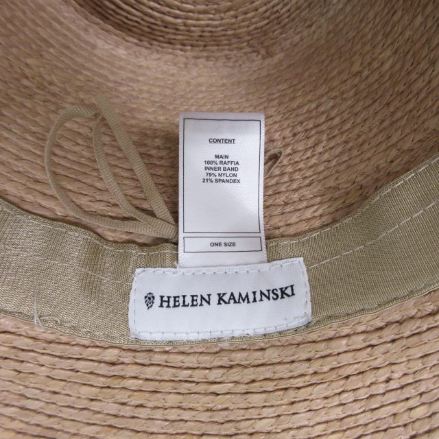 【中古】ヘレンカミンスキー HELEN KAMINSKI PLATH 美品 ラフィア ハット 帽子 ツバ広 ベージュ系 ワンサイズ_7