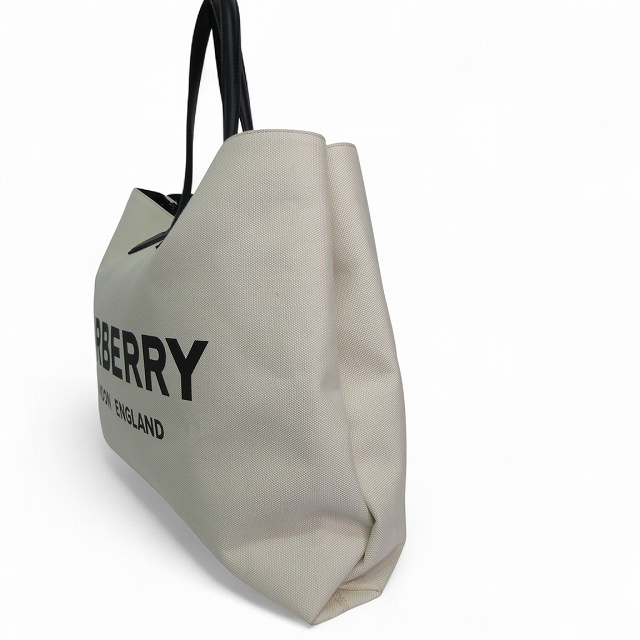 中古】バーバリー BURBERRY ロゴディールコットンブレンド トート