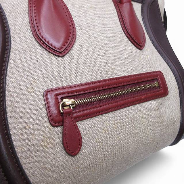 中古】セリーヌ CELINE トートバッグ ラゲージ ミニショパー ベージュ