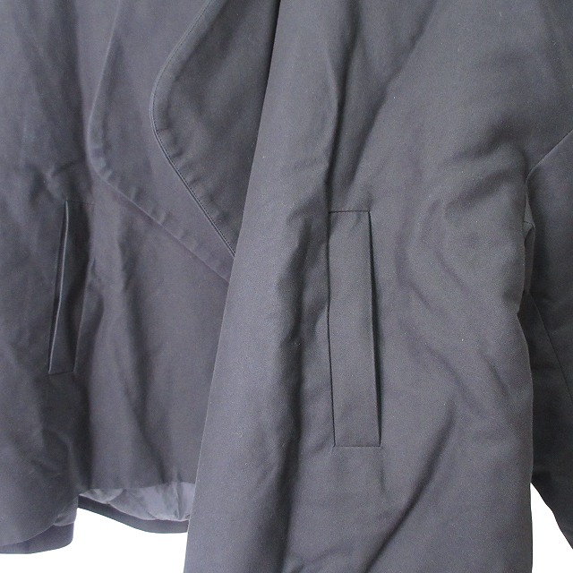 【中古】ENFOLD 長袖 ジャケット コート ノーカラー ボタンレス 38 Ｍサイズ相当 ブラック k241430 0810 レディース 中古】ENFOLD 長袖 ジャケット コート ノーカラー ボタンレス 38 M