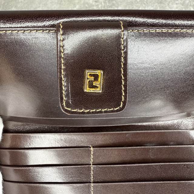 中古】フェンディ FENDI 長財布 レザー ブラウン k263436 1009