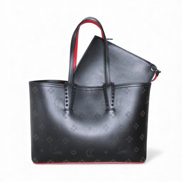 【中古】クリスチャンルブタン Christian louboutin Cabata Small カバタ スモール トートバッグ ブラック レッド