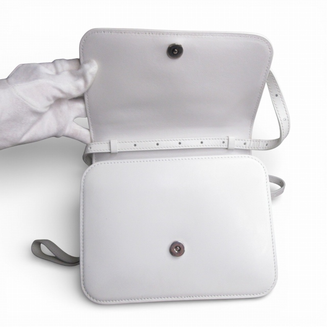 【中古】バレンシアガ BALENCIAGA ビードット ショルダーバッグ クロスボディ ホワイト E01090126429 0119_5