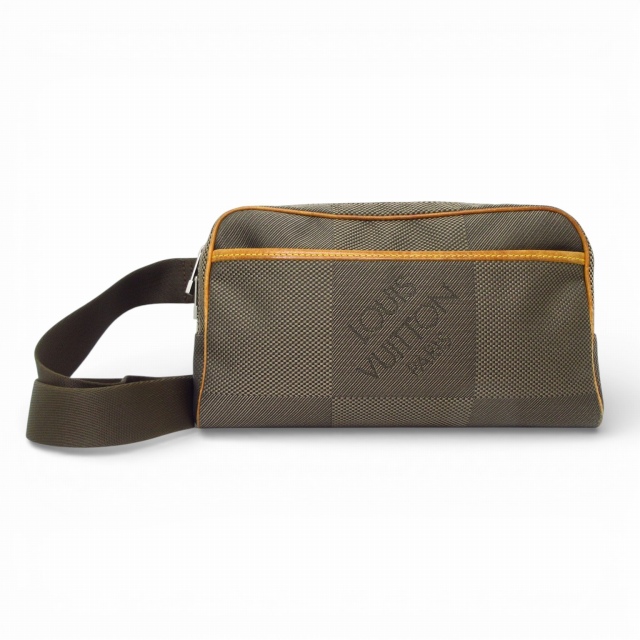 【中古】ルイヴィトン LOUIS VUITTON ダミエジェアン アクロバット ボディバッグ ウエストバッグ キャンバス レザー