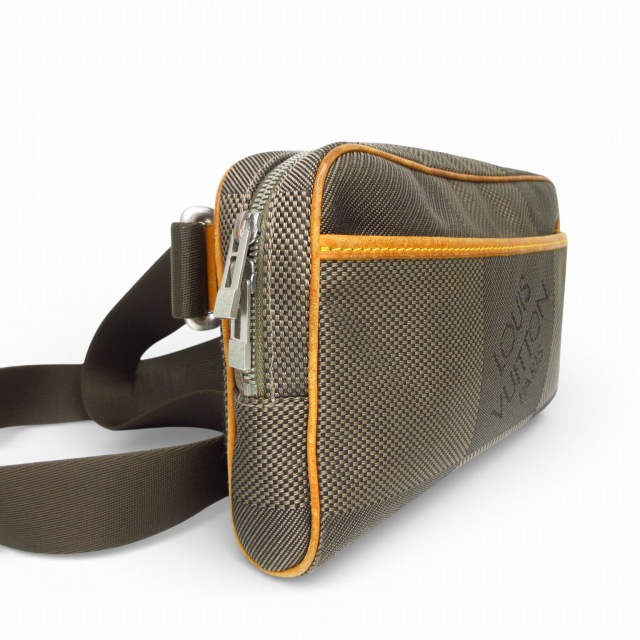 【中古】ルイヴィトン LOUIS VUITTON ダミエジェアン アクロバット ボディバッグ ウエストバッグ キャンバス レザー