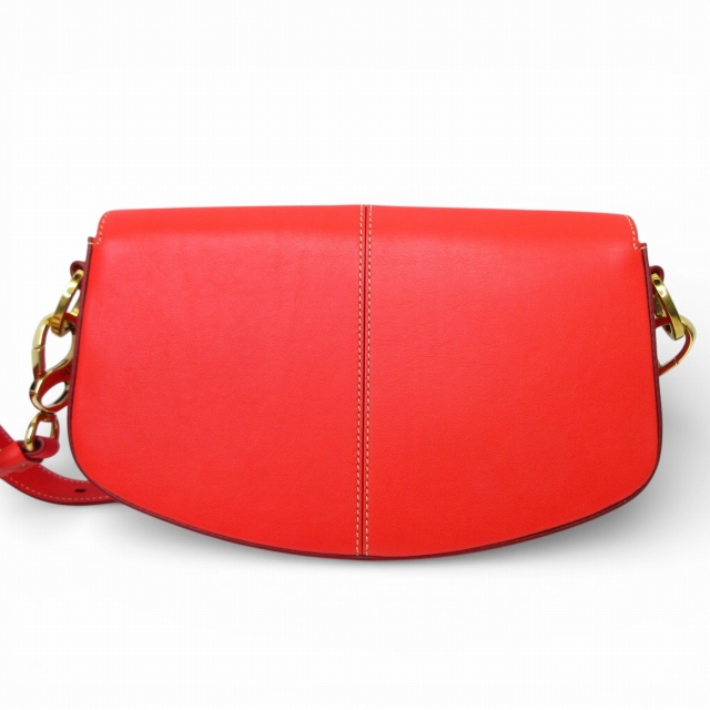 【中古】トッズ TOD'S 美品 Cバッグ ショルダーバッグ クロスボディバッグ ロゴ レザー レッド E02180526341_1