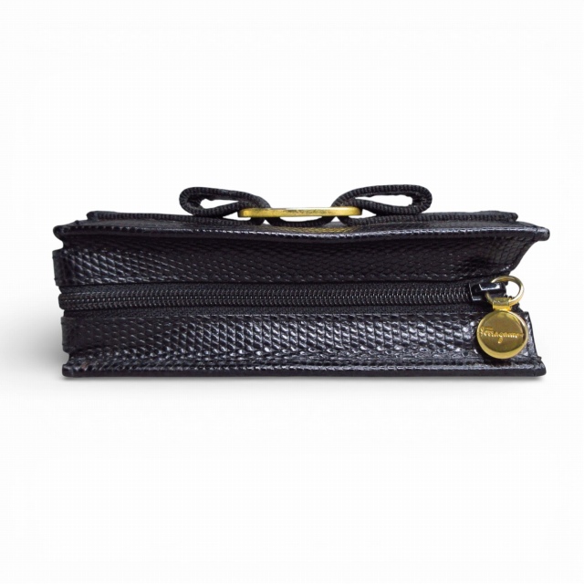 【中古】サルヴァトーレフェラガモ Salvatore Ferragamo 美品 ヴァラリボン ポーチ 223057 ブラック k375010_3