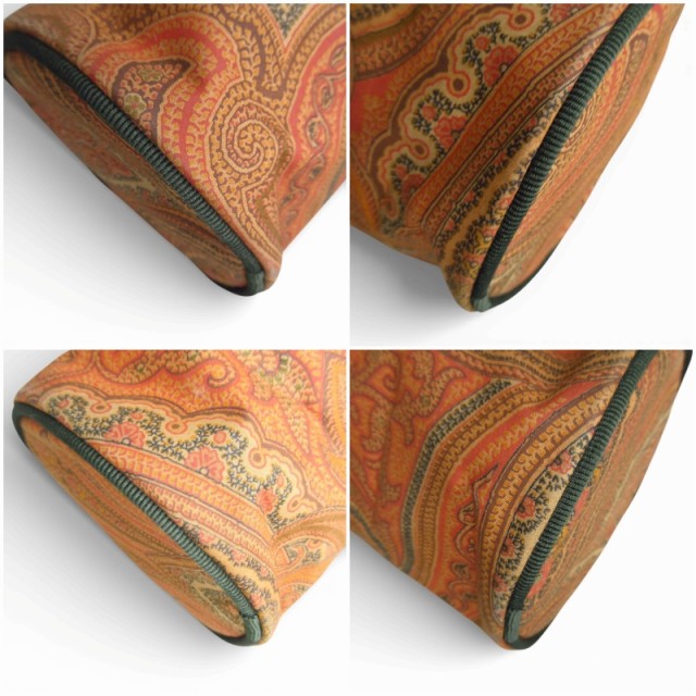 【中古】エトロ ETRO 美品 ミニボストンバッグ ペイズリー柄 ライトブラウン系 k375110 レディース_4