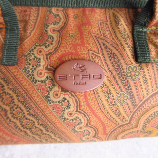 【中古】エトロ ETRO 美品 ミニボストンバッグ ペイズリー柄 ライトブラウン系 k375110 レディース_6